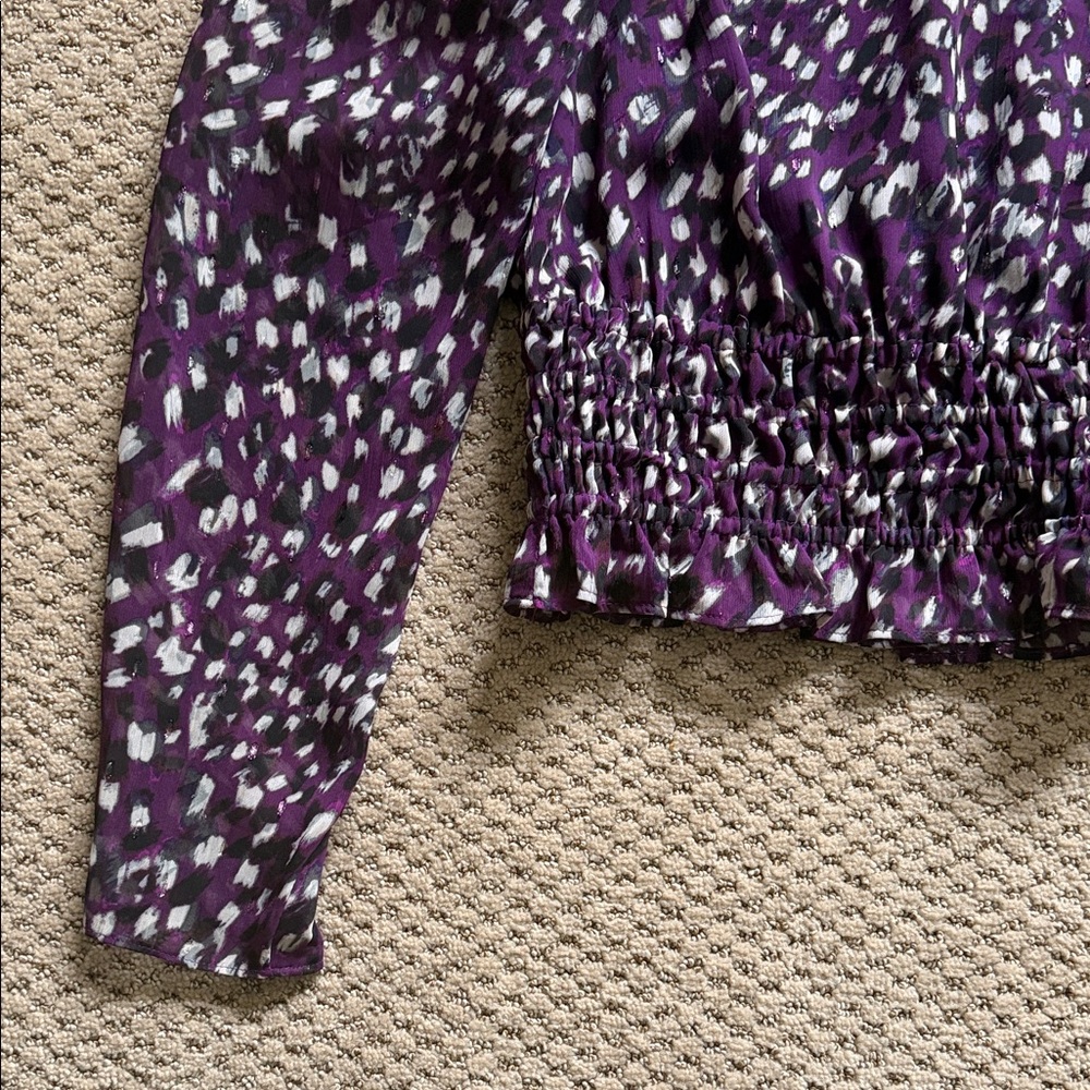 ‼️ Express Purple Patterned Top ‼️ - Picture 4 of 5